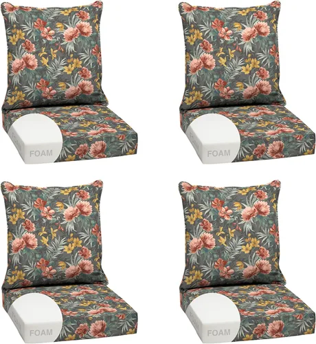 Miniatura 151 de Arden Outdoor Deep Seat Cushion Set, 24 x 24 pulgadas, Cojín para patio resistente al clima, a la lluvia y a la decoloración para silla, sofá y sofá