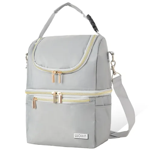 Miniatura 8 de Bolsa enfriadora de leche materna - Bolsa enfriadora para madres lactantes multifunción, bolsa térmica con aislamiento para biberones con Todo negro