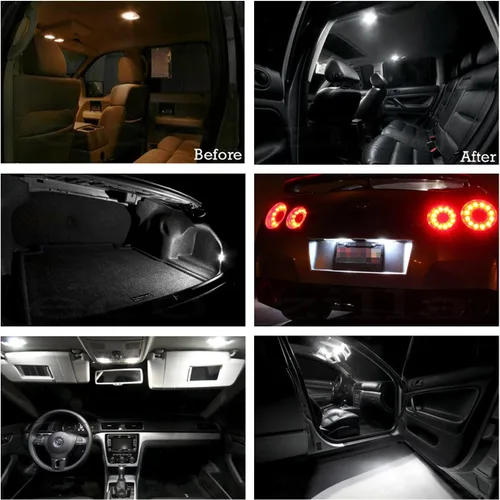 Miniatura 4 de 12 piezas de kit de bombillas LED interior para Hon'da Accord 1998 1999 2000 2001 2002, luces de mapa, cúpula, puerta, maletero, matrícula