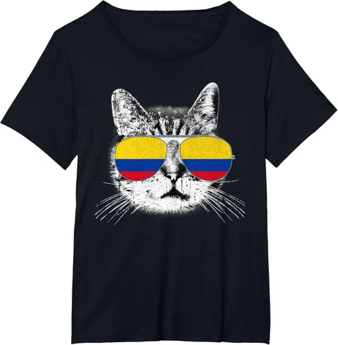 Miniatura 36 de Camisa de bandera de Colombia, orgullo colombiano, gato, hombres, mujeres, niños, camiseta de regalo