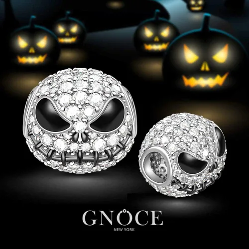 Miniatura 5 de GNOCE Pulsera de plata de ley 925 con colgante de calavera y cadena de seguridad con cierre (7.9)