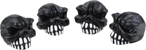 Abfer Tapones de vástago de válvula de calavera, cubierta de aire para neumáticos, accesorios decorativos para la mayoría de vehículos, camiones,