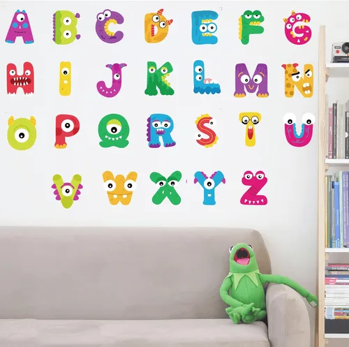 Miniatura 12 de Calcomanías de alfabeto para niños, alfabeto ABC, calcomanías de tren, calcomanías de pared de letras del alfabeto, calcomanías de pared