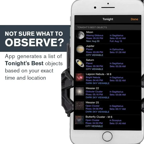 Miniatura 4 de Celestron StarSense Explorer LT 80AZ Telescopio habilitado para aplicación – Refractor de 80mm con acoplamiento para smartphone y aplicación