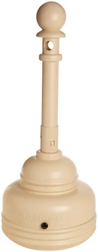 Miniatura 5 de Eagle, SafeSmoker 1208BEIGE Cenicero para exteriores, polietileno de alta densidad (HDPE) con cubo de acero, 4 galones, color beige
