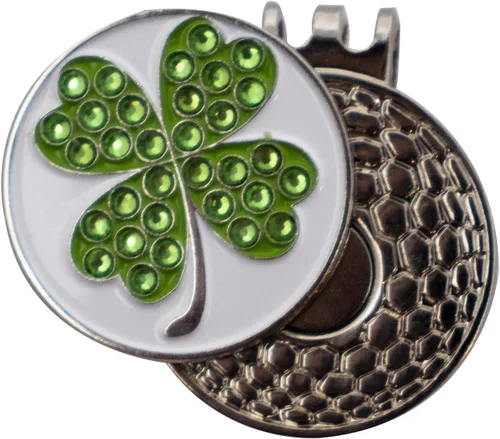 Miniatura 5 de DA VINCI Clip magnético para sombrero de golf con marcador de bola de golf de metal brillante de 1 pulgada Bandera de Canadá Bling