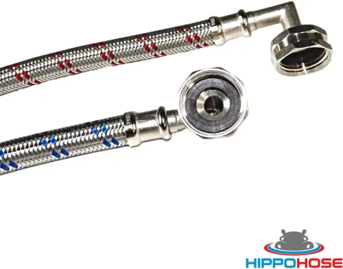 Miniatura 7 de Mangueras para lavadora (4 pies) – Codo doble de 90° para adaptarse a espacios reducidos – Conexiones OCTAGON para un ajuste fácil y seguro – Línea