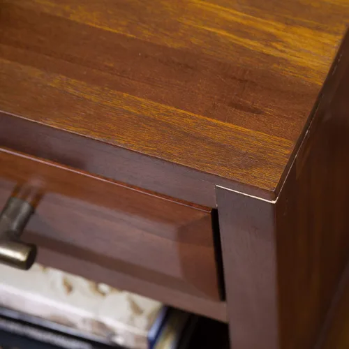 Miniatura 10 de GLENDORA rústico acacia de grano natural baúl de madera Mesita de noche