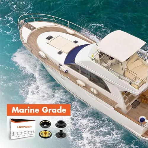 Miniatura 7 de 160 piezas de botones de presión, kit de cierres a presión, cierres de 15 mm de acero inoxidable de grado marino para lonas de barco, cierres