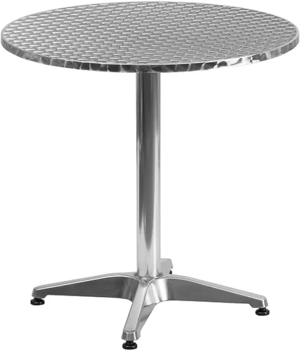 Miniatura 16 de Mesa circular de aluminio con base para interiores y exteriores, Multicolor