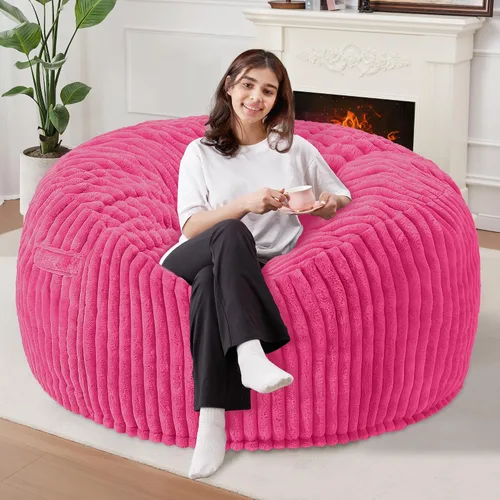 Miniatura 52 de Homguava Puf de 3 pies, puf grande de 3 pies, puf grande de 3 pies, puf grande para adultos con relleno de espuma viscoelástica, cómodos puf suave