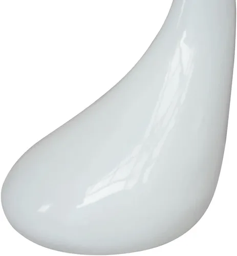 Miniatura 5 de Mesas de centro de 2 piezas con tapa redonda de cristal blanco de alto brillo, mesas auxiliares para sala de estar, mesas de centro para sala