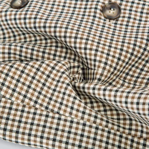 Miniatura 6 de Belle Poque Chaleco vintage para mujer, cuello halter, con botones, chalecos elegantes
