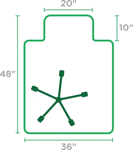 Miniatura 4 de Dimex Tapete para silla de oficina para alfombra de pelo bajo con labio, 36 x 48 pulgadas, transparente