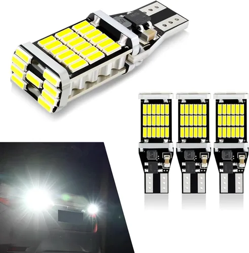 Paquete de 4 luces LED de marcha atrás, T15 4014 45SMD, chipsets de luz de marcha atrás, Canbus sin errores, luces de respaldo de carga de frenos,