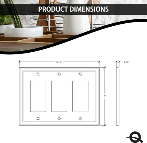 Miniatura 4 de Cubierta aislante para interruptor de luz, cubierta decorativa para enchufe, placa de pared. Blanco