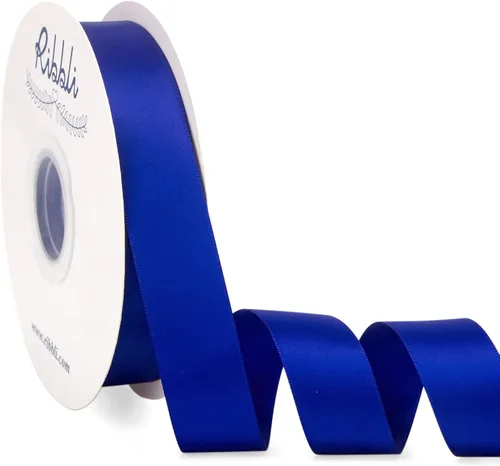 Miniatura 89 de Ribbli - Cinta de satén azul polvoriento de doble cara, 1 pulgada x 50 yardas continuas - Cinta de satén azul polvoriento para envoltura de regalos