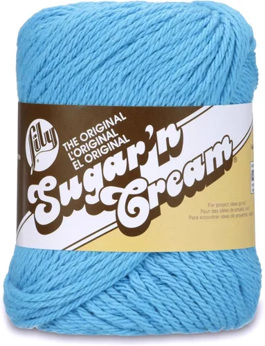 Miniatura 16 de Ovillo de algodón Lily Sugar 'N Cream, otro, Azul claro, 2.5 onza 2-Azul claro