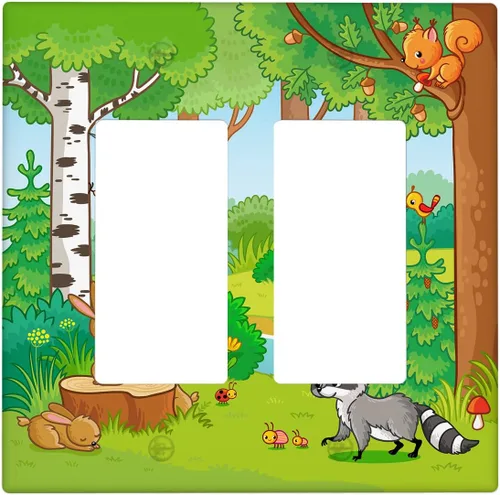 Miniatura 11 de Arctic Animals - Placa de interruptor de luz de 1 banda, lindo sello de dibujos animados, pingüino, oso polar, placa de pared individual basculante