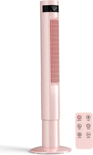 Miniatura 12 de Antarctic Star Ventilador de torre Ventilador oscilante de 85°, enfriamiento silencioso, temporizador de 12 horas, control remoto, sin aspas