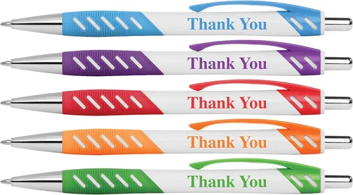 Bolígrafos de regalo "Thank You" con agarre para eventos, fiestas, agradecimiento a los empleados y más (paquete de 5)