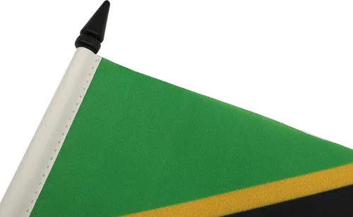 Miniatura 88 de AZ FLAG Sierra Leone Bandera de mesa 5'' x 8'' - Bandera de escritorio de Sierra Leona 21 x 14 cm - Bastón y base de plástico negro