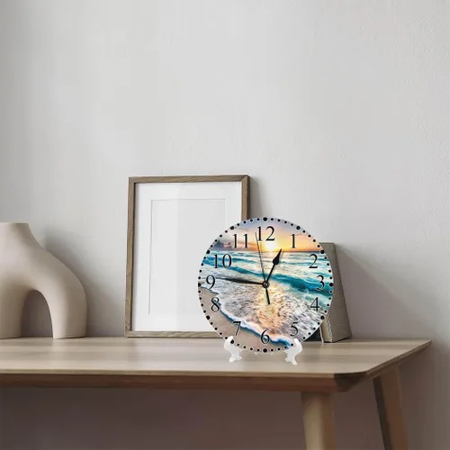 Miniatura 7 de Reloj de pared de gato de fitness de 10 pulgadas, funciona con pilas, reloj de mancuernas grandes y pesado, silencioso, sin tictac, relojes modernos