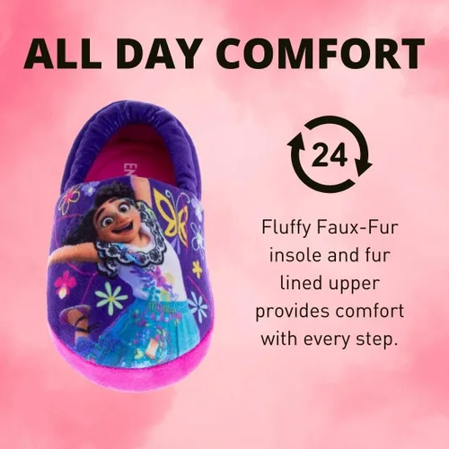 Miniatura 3 de DISNEY Pantuflas de princesa Encanto Cenicienta Ariel Jasmine Tianna para niñas, ligeras, cálidas, cómodas, suaves, Aline Girls (niños pequeños)