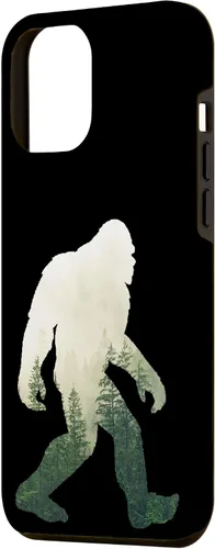 Miniatura 2 de iPhone 12 Pro Max Bigfoot figura Sasquatch Yeti Nature doble caso de exposición