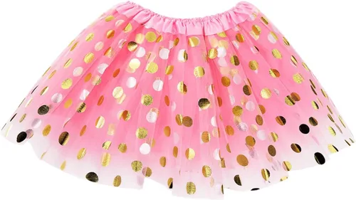 Miniatura 107 de Century Star Tutú de 4 capas para niñas pequeñas, faldas de ballet de tul para baile de princesa, esponjoso, para fiestas de cumpleaños de 2 a 8 años