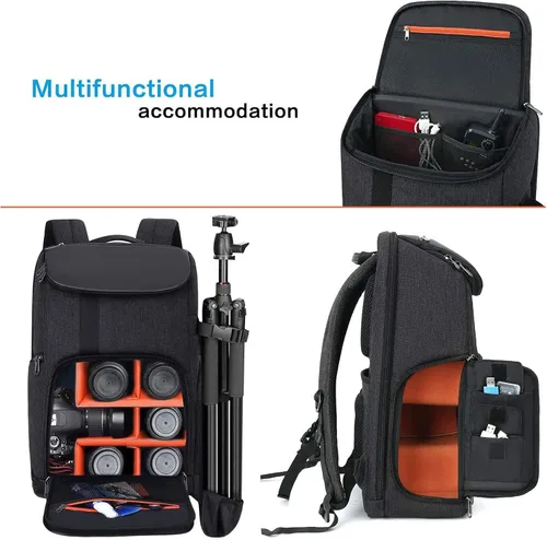 Miniatura 2 de MOSISO Mochila para cámara, Bolsa para cámara de fotografía DSLR/SLR/sin espejo grande para hombres/mujeres con compartimento para laptop de 17.3