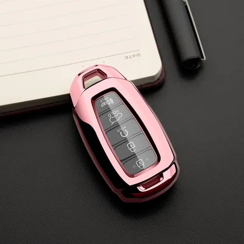 Miniatura 2 de Funda para Llavero de Coche Compatible con Estuche de Llave Hyundai Protector Rosa Portallaves