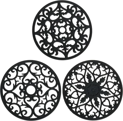 Salvamanteles para platos calientes, salvamanteles de silicona para ollas y sartenes, salvamanteles tallados para cocina, tapete multiusos