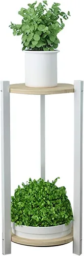 Miniatura 9 de Diseño de doble capa interior de soporte de flores,Soporte de maceta de madera maciza,Sala de estar Balcón Planta Soporte impermeable a prueba