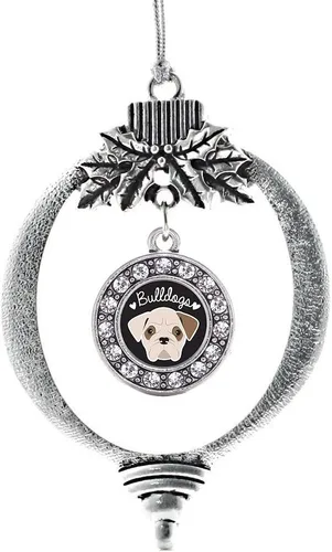 Miniatura 49 de Inspired Silver - Bonita bandera estadounidense - Adorno de Navidad plateado - Adorno de árbol de Navidad con dije circular con circonita cúbica