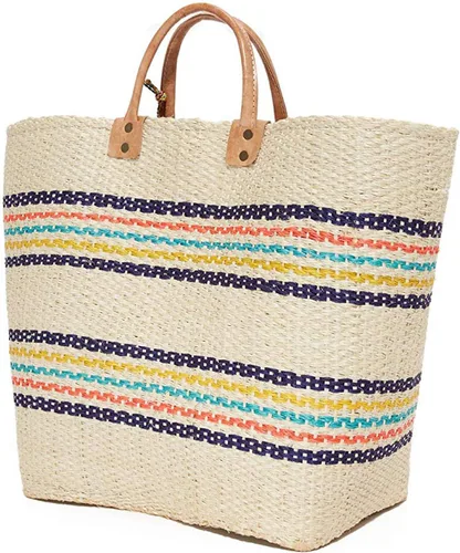 Miniatura 2 de Caracas - Bolsa de mano a rayas con pompones, naturalmulticolor, NaturalMulti