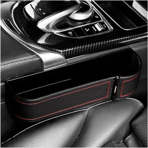 Miniatura 7 de Organizador de Espacio para Asiento de Coche con Portavasos Expandible, Almacenamiento para Asiento Delantero Automotriz con Portavasos, Caja