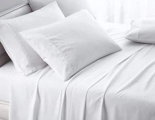 Miniatura 38 de LaxLinen Sábanas Aqua Solid Full, 1 sábana bajera de bolsillo extra profundo para colchones de 18 a 24 pulgadas, calidad egipcia elástica, 600 hilos