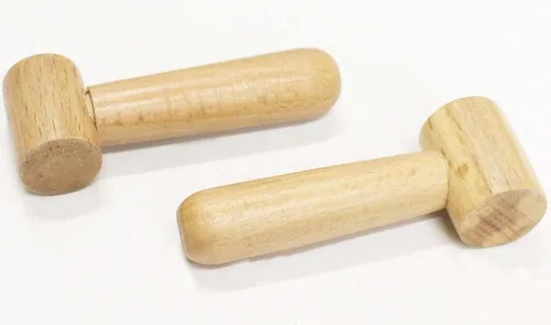 Miniatura 4 de Canal en U de 7 piezas Bloque de madera dura lisa Juego de punzones en forma de martillo Tamaños: 0.984 in-0.433 in Ranura en V de 90°