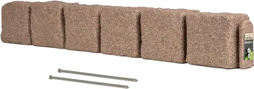 Miniatura 25 de Beuta Borde de Paisaje Borde de Jardín Bloques de Piedra Artificial para Bordes de Césped, Macizos de Flores y Bordes de Patio – Paquete de 4