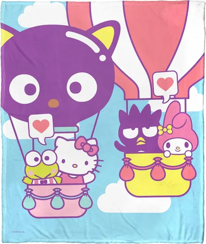 Miniatura 21 de Northwest Hello Kitty - Manta de seda táctil, 50 x 60 pulgadas, amigos de la playa