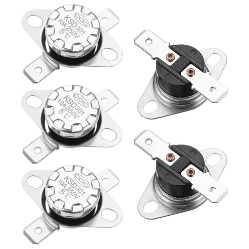 Miniatura 12 de uxcell KSD301 Termostato 32.0 °F/32 ° F 10 A Normalmente Cerrado N.C Ajuste Snap Disc Interruptor de temperatura para microondas, horno, cafeteras 2