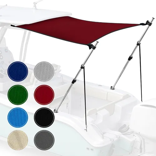Miniatura 14 de Extensión universal de sombra en T para toldos Bimini para barcos, toldo de barco, postes telescópicos ajustables, acero inoxidable, cubierta