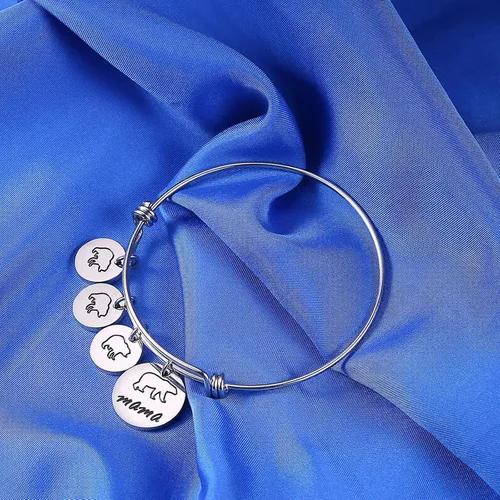 Miniatura 3 de GDKASRNY Pulsera de oso de mamá con brazalete ajustable de 1, 2, 3 cachorros, regalo para mamá