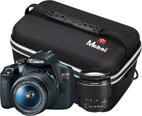 Miniatura 8 de Mchoi Funda para cámara compatible con Canon EOS Rebel T7/T8i/T5/R50/R100 y lente de 0.709-2.165 in, bolsa de almacenamiento de viaje EVA DSLR a