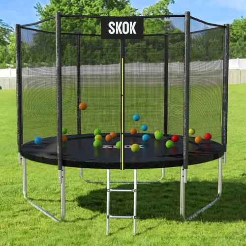 Miniatura 8 de SKOK Trampoline for Kids,400LBS Outdoor Trampoline with Net-ASTM Approved Trampoline for Children and Adults Negro