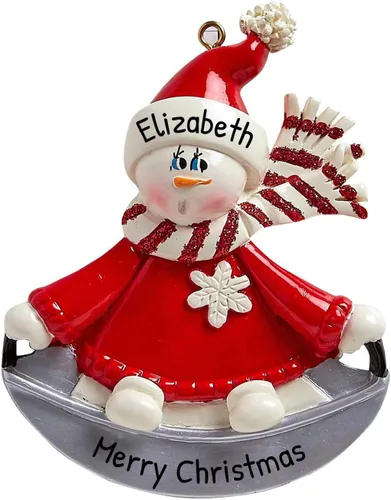 Miniatura 15 de Adornos de muñeco de nieve personalizados en 3D para árbol de Navidad, adornos de Navidad de muñeco de nieve Frosty 2025, adorno único con nombre