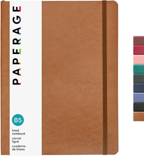 Miniatura 11 de PAPERAGE - Libreta de rayas con tapa blanda (color negro), 160 páginas, cuaderno de reglas universitarias de tamaño mediano, 5.6 x 7.9 pulgadas