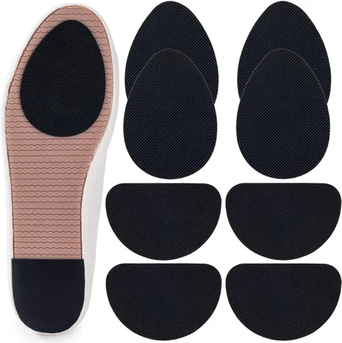 GADEBAO - Almohadillas antideslizantes para zapatos, autoadhesivas, con suela antideslizante, silicona sin olor de primera calidad, agarre Negro