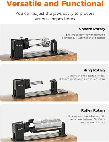 Miniatura 3 de Creality Kit de rodillos rotativos con elevadores para grabador láser Falcon A1, accesorios de grabado para grabar objetos cilíndricos, copa